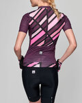 SANTINI Cycling short sleeve jersey - SLEEK RAGGIO LADY - pink/purple