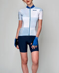 SANTINI Cycling short sleeve jersey and shorts - TONO SFERA LADY - white/blue