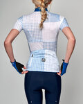 SANTINI Cycling short sleeve jersey and shorts - TONO SFERA LADY - white/blue