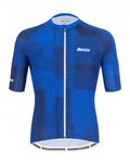 SANTINI Cycling short sleeve jersey - KARMA KINETIC - blue