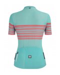 SANTINI Cycling short sleeve jersey and shorts - TONO PROFILO LADY - blue/black/orange