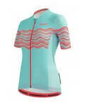 SANTINI Cycling short sleeve jersey - TONO PROFILO LADY - orange/blue