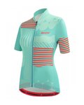 SANTINI Cycling short sleeve jersey - GIADA OPTIC LADY - blue/pink