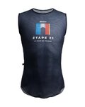 SANTINI Cycling sleeve less t-shirt - TOUR DE FRANCE 2022 - blue