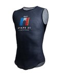 SANTINI Cycling sleeve less t-shirt - TOUR DE FRANCE 2022 - blue