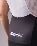 SANTINI Cycling bib shorts - TOUR DE FRANCE 2022 - white/black