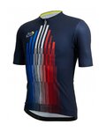 SANTINI Cycling short sleeve jersey - TOUR DE FRANCE 2022 - white/red/blue