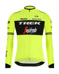 SANTINI Cycling winter long sleeve jersey - TREK 2019 CLASSE WNT - black/yellow