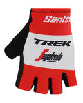 SANTINI Cycling fingerless gloves - TREK 2019 RACE - red/white/black