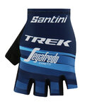 SANTINI Cycling fingerless gloves - TREK 2019 RACE LADY - black/blue