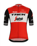 SANTINI Cycling short sleeve jersey - TREK 2019 BLEND - red/white/black