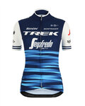 SANTINI Cycling short sleeve jersey - TREK 2019 BLEND LADY - blue/white