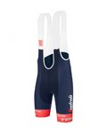 SANTINI Cycling bib shorts - TREK SEGAFREDO 2022 FAN LINE - pink/blue