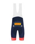 SANTINI Cycling bib shorts - TREK SEGAFREDO 2022 FAN LINE - pink/blue
