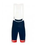 SANTINI Cycling bib shorts - TREK SEGAFREDO 2022 ORIGINAL - red/blue