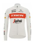 SANTINI Cycling winter long sleeve jersey - TREK SEGAFREDO 2022 WINTER - white/red