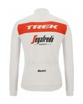 SANTINI Cycling winter long sleeve jersey - TREK SEGAFREDO 2022 WINTER - white/red