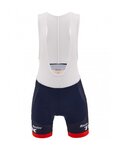 SANTINI Cycling bib shorts - TREK SEGAFREDO 2023 FAN LINE KIDS - red/blue