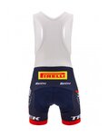 SANTINI Cycling bib shorts - TREK SEGAFREDO 2023 FAN LINE KIDS - red/blue