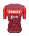 SANTINI Cycling short sleeve jersey - TREK SEGAFREDO 2023 FAN LINE - red/white