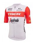 SANTINI Cycling short sleeve jersey - TREK SEGAFREDO 2023 FAN LINE - red/white