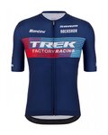 SANTINI Cycling short sleeve jersey - TREK 2023 FACTORY RACING - blue