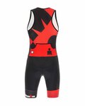 SANTINI Cycling overal - X IRONMAN CUPIO - black/red