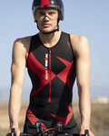 SANTINI Cycling overal - X IRONMAN CUPIO - black/red