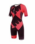 SANTINI Cycling overal - X IRONMAN CUPIO LADY - pink/bordeaux