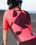 SANTINI Cycling overal - X IRONMAN CUPIO LADY - pink/bordeaux