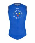 SANTINI Cycling sleeve less t-shirt - NIBALI SQUALO - blue