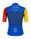 SANTINI Cycling short sleeve jersey - NIBALI SQUALO - red/blue/yellow