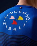 SANTINI Cycling short sleeve jersey - NIBALI SQUALO - red/blue/yellow