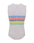 SANTINI Cycling sleeve less t-shirt - UCI WORLD CHAMPION  - white/rainbow