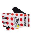 SANTINI Cycling fingerless gloves - TOUR DE FRANCE 2024 - white/red
