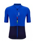 SANTINI Cycling short sleeve jersey - UCI RIGA - blue/black
