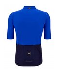 SANTINI Cycling short sleeve jersey - UCI RIGA - blue/black