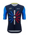 SANTINI Cycling short sleeve jersey - TOUR DE FRANCE 2023 - blue