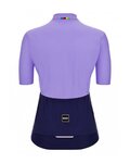 SANTINI Cycling short sleeve jersey - UCI RIGA LADY - blue/purple
