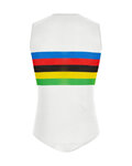 SANTINI Cycling sleeve less t-shirt - UCI RAINBOW - white/rainbow