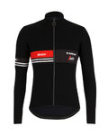 SANTINI Cycling winter long sleeve jersey - TREK 19 ICON WINTER - black