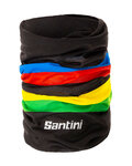 SANTINI Cycling neckwarmer - UCI RAINBOW - black/rainbow