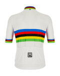 SANTINI Cycling short sleeve jersey - UCI WORLD CHAMP ECO - rainbow/white