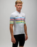 SANTINI Cycling short sleeve jersey - UCI WORLD CHAMP 100 - white/rainbow
