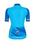 SANTINI Cycling short sleeve jersey - UCI WORLD ECO LADY - light blue