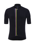 SANTINI Cycling short sleeve jersey - UCI RAINBOW - black
