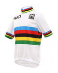 SANTINI Cycling short sleeve jersey - UCI KIDS - multicolour/white
