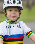 SANTINI Cycling short sleeve jersey - UCI KIDS - multicolour/white
