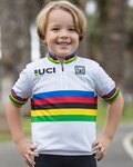 SANTINI Cycling short sleeve jersey - UCI KIDS - multicolour/white