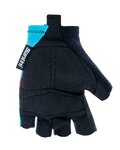 SANTINI Cycling fingerless gloves - UCI RAINBOW - light blue